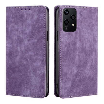 RFID Anti-theft Brush Magnetic Leather Phone Case, For Honor 200 5G, For Honor 200 Pro 5G, For Honor 200 Lite 5G Global, For Honor Magic6 Pro