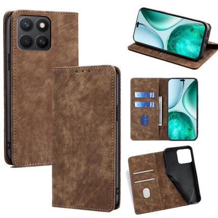 RFID Anti-theft Brush Magnetic Leather Phone Case, For Honor X60 GT 5G, For Honor 400 Pro Global 160.8mm, For Honor 400 Global 156.5mm, For Honor X8c 4G