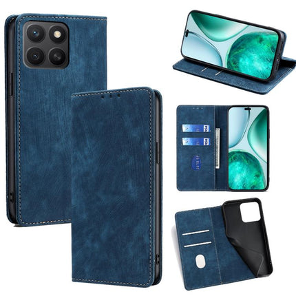RFID Anti-theft Brush Magnetic Leather Phone Case, For Honor X60 GT 5G, For Honor 400 Pro Global 160.8mm, For Honor 400 Global 156.5mm, For Honor X8c 4G