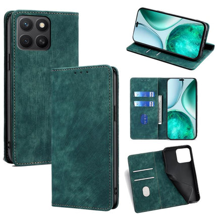 RFID Anti-theft Brush Magnetic Leather Phone Case, For Honor X60 GT 5G, For Honor 400 Pro Global 160.8mm, For Honor 400 Global 156.5mm, For Honor X8c 4G