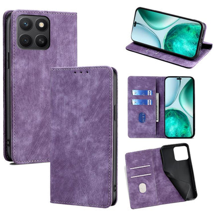 RFID Anti-theft Brush Magnetic Leather Phone Case, For Honor 400 Pro Global 160.8mm, For Honor 400 Global 156.5mm, For Honor X8c 4G, For Honor Play 60 Plus