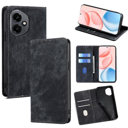 RFID Anti-theft Brush Magnetic Leather Phone Case, For Honor X60 GT 5G, For Honor 400 Pro Global 160.8mm, For Honor 400 Global 156.5mm, For Honor X8c 4G
