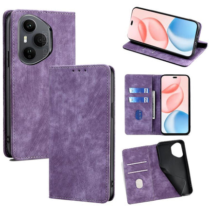RFID Anti-theft Brush Magnetic Leather Phone Case, For Honor X60 GT 5G, For Honor 400 Pro Global 160.8mm, For Honor 400 Global 156.5mm, For Honor X8c 4G