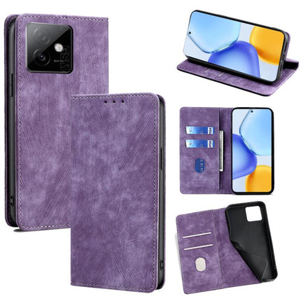 RFID Anti-theft Brush Magnetic Leather Phone Case, For Honor X60 GT 5G, For Honor 400 Pro Global 160.8mm, For Honor 400 Global 156.5mm, For Honor X8c 4G