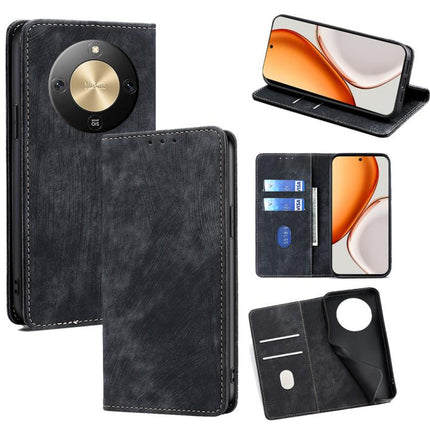RFID Anti-theft Brush Magnetic Leather Phone Case, For Honor Magic8, For Honor 400 Smart 5G, For Honor X70 5G, For Honor X6c 4G