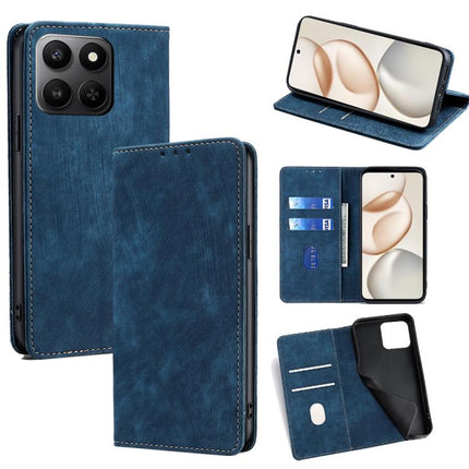 RFID Anti-theft Brush Magnetic Leather Phone Case, For Honor Magic8, For Honor 400 Smart 5G, For Honor X70 5G, For Honor X6c 4G