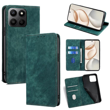 RFID Anti-theft Brush Magnetic Leather Phone Case, For Honor Magic8, For Honor 400 Smart 5G, For Honor X70 5G, For Honor X6c 4G