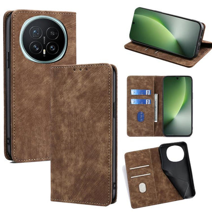 RFID Anti-theft Brush Magnetic Leather Phone Case, For Honor Magic8, For Honor 400 Smart 5G, For Honor X70 5G, For Honor X6c 4G