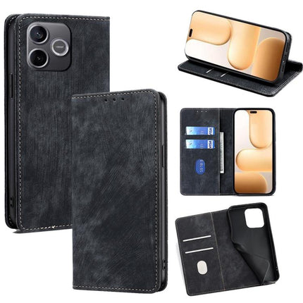 RFID Anti-theft Brush Magnetic Leather Phone Case, For Honor 600 Lite Global, For Honor X6d 5G, For Honor Magic8 Pro Air 5G, For Honor Power2