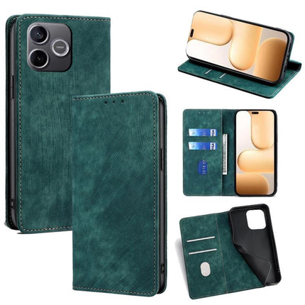 RFID Anti-theft Brush Magnetic Leather Phone Case, For Honor 600 Lite Global, For Honor X6d 5G, For Honor Magic8 Pro Air 5G, For Honor Power2