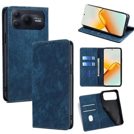 RFID Anti-theft Brush Magnetic Leather Phone Case, For Honor 600 Lite Global, For Honor X6d 5G, For Honor Magic8 Pro Air 5G, For Honor Power2