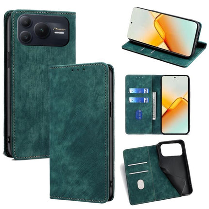 RFID Anti-theft Brush Magnetic Leather Phone Case, For Honor 600 Lite Global, For Honor X6d 5G, For Honor Magic8 Pro Air 5G, For Honor Power2