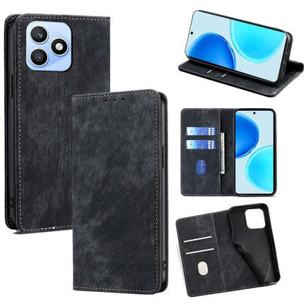 RFID Anti-theft Brush Magnetic Leather Phone Case, For Honor Win 5G, For Honor X8d 4G, For Honor X5c 4G, For Honor Magic8 Pro