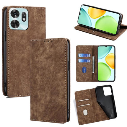 RFID Anti-theft Brush Magnetic Leather Phone Case, For Honor 600 Lite Global, For Honor X6d 5G, For Honor Magic8 Pro Air 5G, For Honor Power2