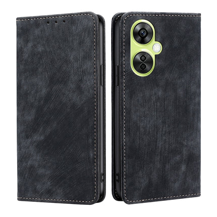 RFID Anti-theft Brush Magnetic Leather Phone Case, For OnePlus Nord CE 3 Lite 5G
