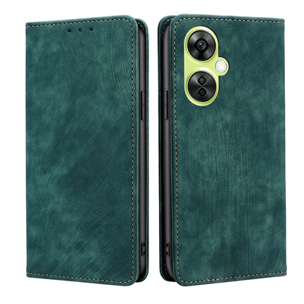RFID Anti-theft Brush Magnetic Leather Phone Case, For OnePlus Nord CE 3 Lite 5G