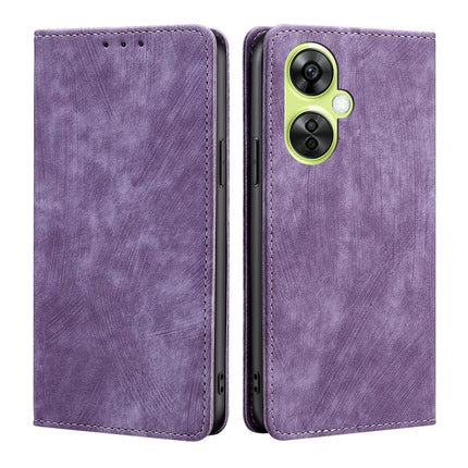 RFID Anti-theft Brush Magnetic Leather Phone Case, For OnePlus Nord CE 3 Lite 5G