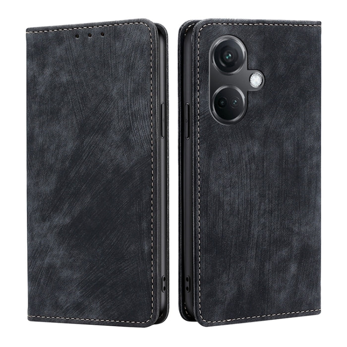 RFID Anti-theft Brush Magnetic Leather Phone Case, For OnePlus Nord CE3 5G, For OnePlus Nord CE 3 Lite 5G