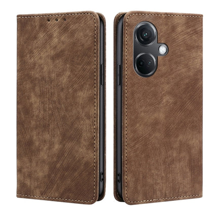 RFID Anti-theft Brush Magnetic Leather Phone Case, For OnePlus Nord CE3 5G, For OnePlus Nord CE 3 Lite 5G