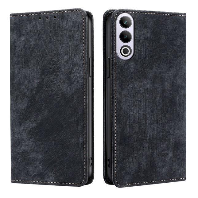 RFID Anti-theft Brush Magnetic Leather Phone Case, For OnePlus Ace 3V 5G, For OnePlus Nord CE4, For OnePlus Ace 2 Pro, For OnePlus Nord CE3 5G