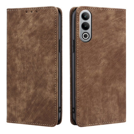 RFID Anti-theft Brush Magnetic Leather Phone Case, For OnePlus Ace 3V 5G, For OnePlus Nord CE4, For OnePlus Ace 2 Pro, For OnePlus Nord CE3 5G