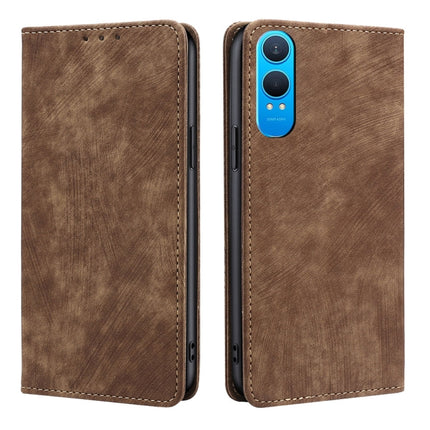 RFID Anti-theft Brush Magnetic Leather Phone Case, For OnePlus Nord CE 4 Lite 5G, For OnePlus Ace 3V 5G, For OnePlus Nord CE4, For OnePlus Ace 2 Pro