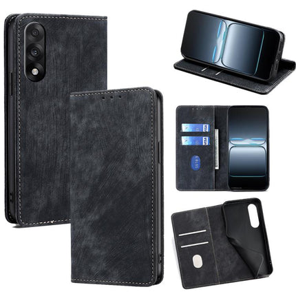 RFID Anti-theft Brush Magnetic Leather Phone Case, For OnePlus Ace 5 Ultra / Nord 5, For OnePlus Ace 5 Racing / Nord CE5, For OnePlus Ace 5 / 5 Pro, For OnePlus Ace 3 Pro 5G