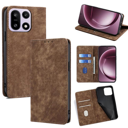 RFID Anti-theft Brush Magnetic Leather Phone Case, For OnePlus Turbo 6 / 6V, For OnePlus Ace 6, For OnePlus 15 5G, For OnePlus Ace 5 Ultra / Nord 5