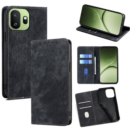RFID Anti-theft Brush Magnetic Leather Phone Case, For OnePlus 15T 5G, For OnePlus Turbo 6 / 6V, For OnePlus Ace 6, For OnePlus 15 5G