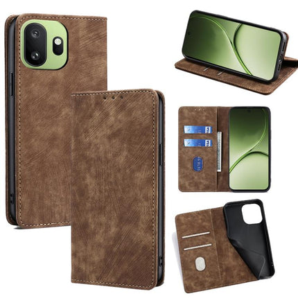 RFID Anti-theft Brush Magnetic Leather Phone Case, For OnePlus 15T 5G, For OnePlus Turbo 6 / 6V, For OnePlus Ace 6, For OnePlus 15 5G