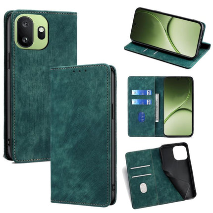 RFID Anti-theft Brush Magnetic Leather Phone Case, For OnePlus 15T 5G, For OnePlus Turbo 6 / 6V, For OnePlus Ace 6, For OnePlus 15 5G