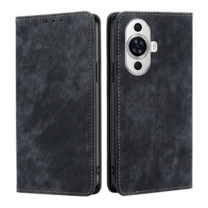 RFID Anti-theft Brush Magnetic Leather Phone Case, For Huawei Enjoy 60X, For Huawei nova 11 Pro 4G / 11 Ultra 4G, For Huawei nova 11 4G