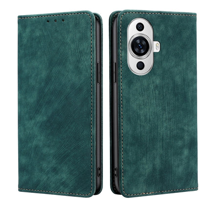RFID Anti-theft Brush Magnetic Leather Phone Case, For Huawei Enjoy 60X, For Huawei nova 11 Pro 4G / 11 Ultra 4G, For Huawei nova 11 4G