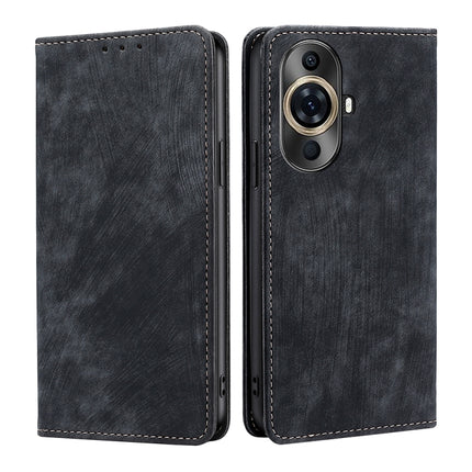 RFID Anti-theft Brush Magnetic Leather Phone Case, For Huawei Enjoy 60X, For Huawei nova 11 Pro 4G / 11 Ultra 4G, For Huawei nova 11 4G