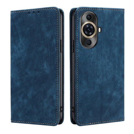 RFID Anti-theft Brush Magnetic Leather Phone Case, For Huawei Enjoy 60X, For Huawei nova 11 Pro 4G / 11 Ultra 4G, For Huawei nova 11 4G