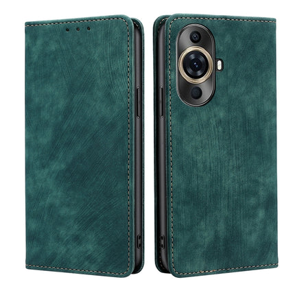 RFID Anti-theft Brush Magnetic Leather Phone Case, For Huawei Enjoy 60X, For Huawei nova 11 Pro 4G / 11 Ultra 4G, For Huawei nova 11 4G
