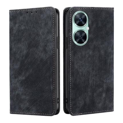 RFID Anti-theft Brush Magnetic Leather Phone Case, For Huawei Mate 60, For Huawei Enjoy 60 Pro / nova 11i, For Huawei Enjoy 60X, For Huawei nova 11 Pro 4G / 11 Ultra 4G