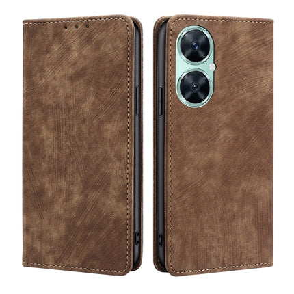 RFID Anti-theft Brush Magnetic Leather Phone Case, For Huawei Mate 60, For Huawei Enjoy 60 Pro / nova 11i, For Huawei Enjoy 60X, For Huawei nova 11 Pro 4G / 11 Ultra 4G