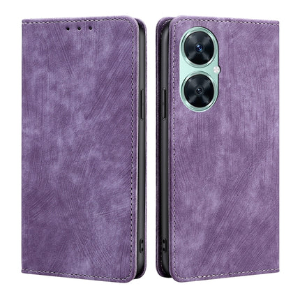 RFID Anti-theft Brush Magnetic Leather Phone Case, For Huawei Mate 60, For Huawei Enjoy 60 Pro / nova 11i, For Huawei Enjoy 60X, For Huawei nova 11 Pro 4G / 11 Ultra 4G