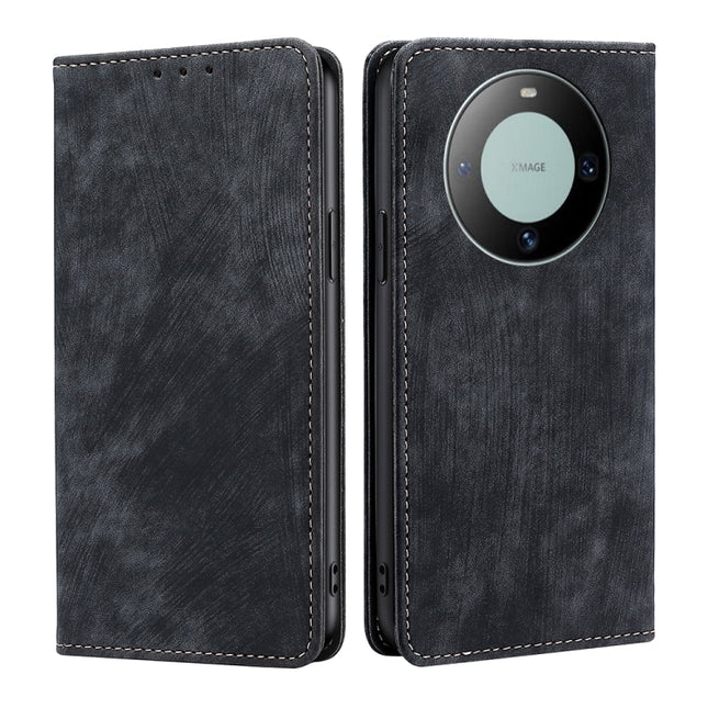 RFID Anti-theft Brush Magnetic Leather Phone Case, For Huawei Mate 60, For Huawei Enjoy 60 Pro / nova 11i, For Huawei Enjoy 60X, For Huawei nova 11 Pro 4G / 11 Ultra 4G