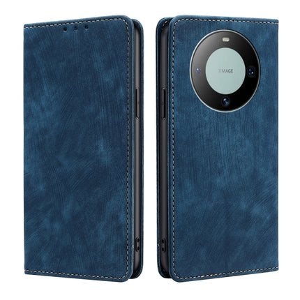 RFID Anti-theft Brush Magnetic Leather Phone Case, For Huawei Mate 60, For Huawei Enjoy 60 Pro / nova 11i, For Huawei Enjoy 60X, For Huawei nova 11 Pro 4G / 11 Ultra 4G