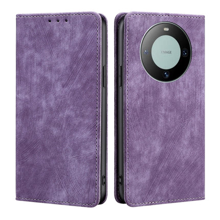 RFID Anti-theft Brush Magnetic Leather Phone Case, For Huawei Mate 60, For Huawei Enjoy 60 Pro / nova 11i, For Huawei Enjoy 60X, For Huawei nova 11 Pro 4G / 11 Ultra 4G
