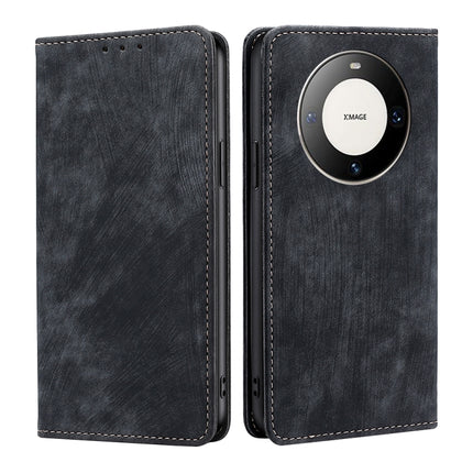 RFID Anti-theft Brush Magnetic Leather Phone Case, For Huawei nova 12 5G, For Huawei Mate 60 Pro / Pro+, For Huawei Mate 60, For Huawei Enjoy 60 Pro / nova 11i