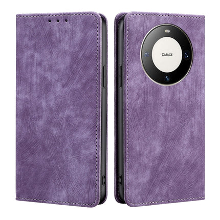 RFID Anti-theft Brush Magnetic Leather Phone Case, For Huawei nova 12 5G, For Huawei Mate 60 Pro / Pro+, For Huawei Mate 60, For Huawei Enjoy 60 Pro / nova 11i