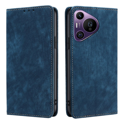 RFID Anti-theft Brush Magnetic Leather Phone Case, For Huawei Pura 70 Pro / Pro+, For Huawei Pura 70 Ultra, For Huawei nova 12i 4G, For Huawei Pura 70
