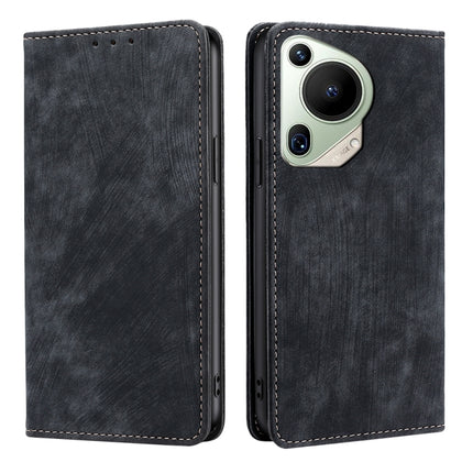 RFID Anti-theft Brush Magnetic Leather Phone Case, For Huawei Pura 70 Pro / Pro+, For Huawei Pura 70 Ultra, For Huawei nova 12i 4G, For Huawei Pura 70