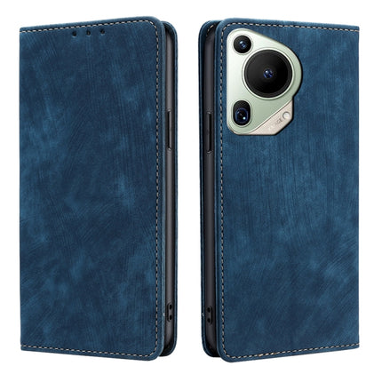 RFID Anti-theft Brush Magnetic Leather Phone Case, For Huawei Pura 70 Pro / Pro+, For Huawei Pura 70 Ultra, For Huawei nova 12i 4G, For Huawei Pura 70