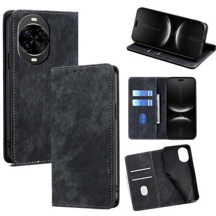 RFID Anti-theft Brush Magnetic Leather Phone Case, For Huawei nova 14 Pro 5G, For Huawei nova 14 5G, For Huawei Pura 70 Pro / Pro+, For Huawei Pura 70 Ultra