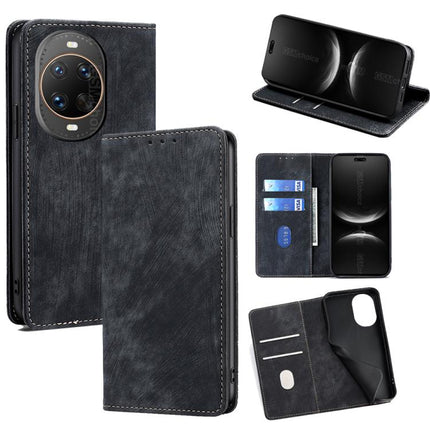 RFID Anti-theft Brush Magnetic Leather Phone Case, For Huawei Pura 80 5G, For Huawei nova 14 Ultra 5G, For Huawei nova 14 Pro 5G, For Huawei nova 14 5G