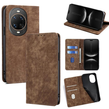RFID Anti-theft Brush Magnetic Leather Phone Case, For Huawei Pura 80 5G, For Huawei nova 14 Ultra 5G, For Huawei nova 14 Pro 5G, For Huawei nova 14 5G